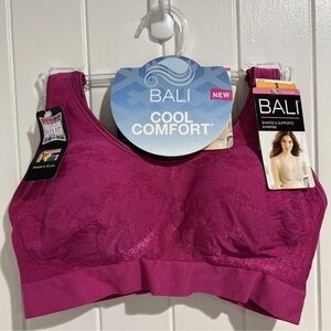 Bali Cool Comfort Wireless Bra Size Small Pink Soft Stretchy Support Flex Fit